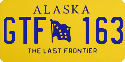 AK license plate GTF163