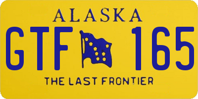 AK license plate GTF165