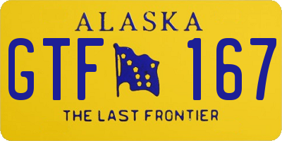 AK license plate GTF167