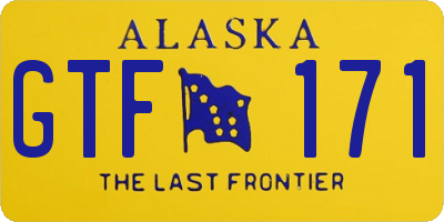 AK license plate GTF171