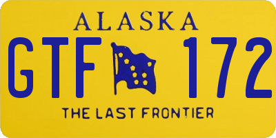 AK license plate GTF172