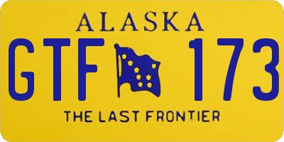 AK license plate GTF173