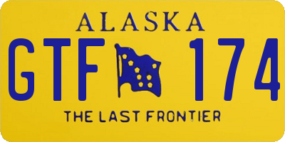 AK license plate GTF174