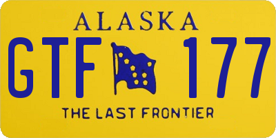 AK license plate GTF177