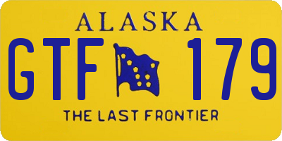 AK license plate GTF179