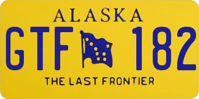 AK license plate GTF182