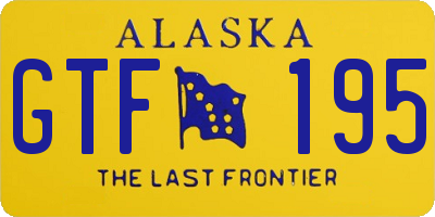 AK license plate GTF195