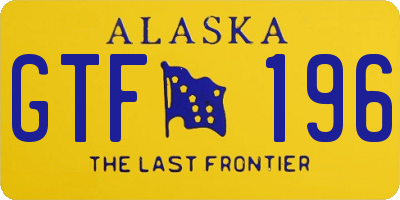 AK license plate GTF196