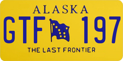 AK license plate GTF197