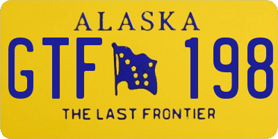AK license plate GTF198