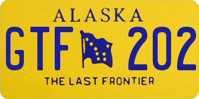 AK license plate GTF202