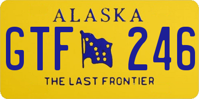 AK license plate GTF246