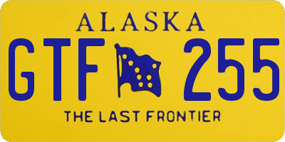 AK license plate GTF255