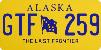 AK license plate GTF259