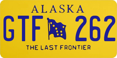 AK license plate GTF262