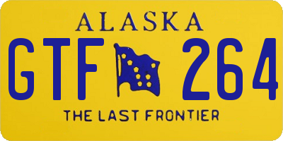 AK license plate GTF264