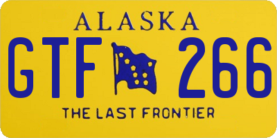 AK license plate GTF266