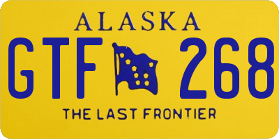 AK license plate GTF268
