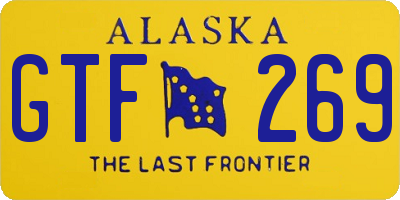 AK license plate GTF269