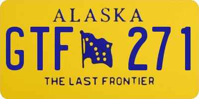 AK license plate GTF271