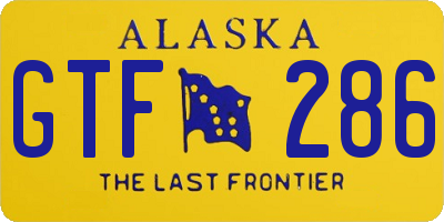 AK license plate GTF286