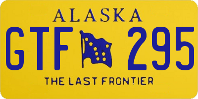 AK license plate GTF295