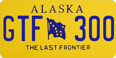 AK license plate GTF300