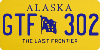 AK license plate GTF302