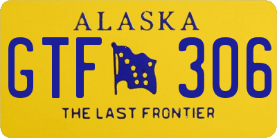 AK license plate GTF306