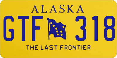 AK license plate GTF318