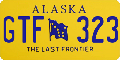 AK license plate GTF323