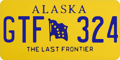 AK license plate GTF324