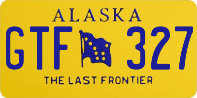 AK license plate GTF327