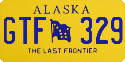 AK license plate GTF329