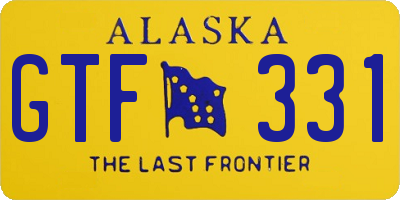 AK license plate GTF331