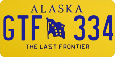 AK license plate GTF334