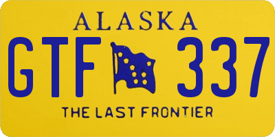 AK license plate GTF337