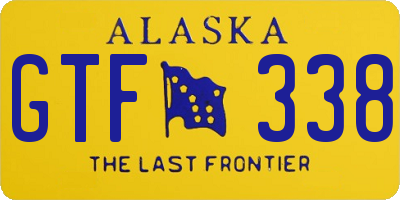 AK license plate GTF338