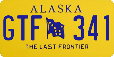 AK license plate GTF341