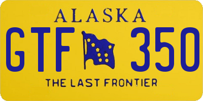 AK license plate GTF350