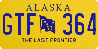 AK license plate GTF364