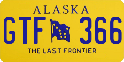 AK license plate GTF366