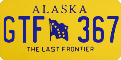 AK license plate GTF367