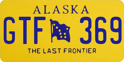 AK license plate GTF369