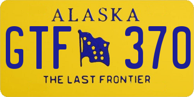 AK license plate GTF370