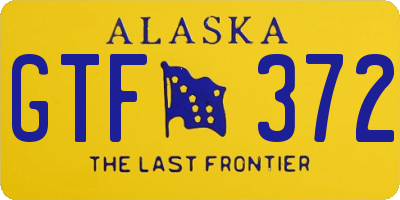 AK license plate GTF372