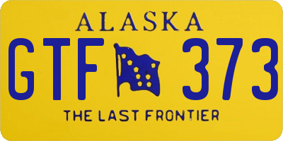 AK license plate GTF373