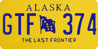 AK license plate GTF374