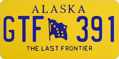 AK license plate GTF391