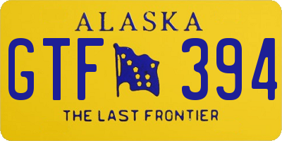 AK license plate GTF394